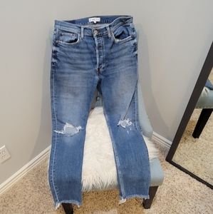 Re/Done ripped raw hem jeans